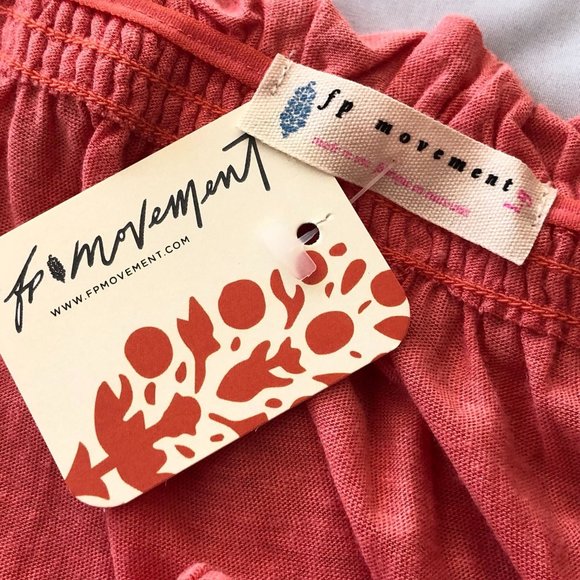 Free People FP Movement Pink Off Shoulder Top - Picture 11 of 14